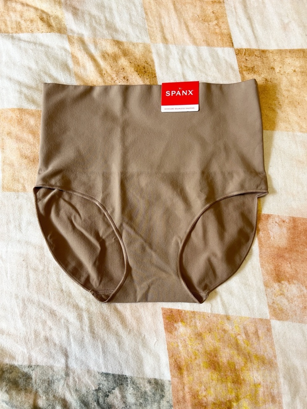 SPANX High-Waist Seamless EcoCare Shaping Briefs in Brown Cafe Au Lait XL NWT